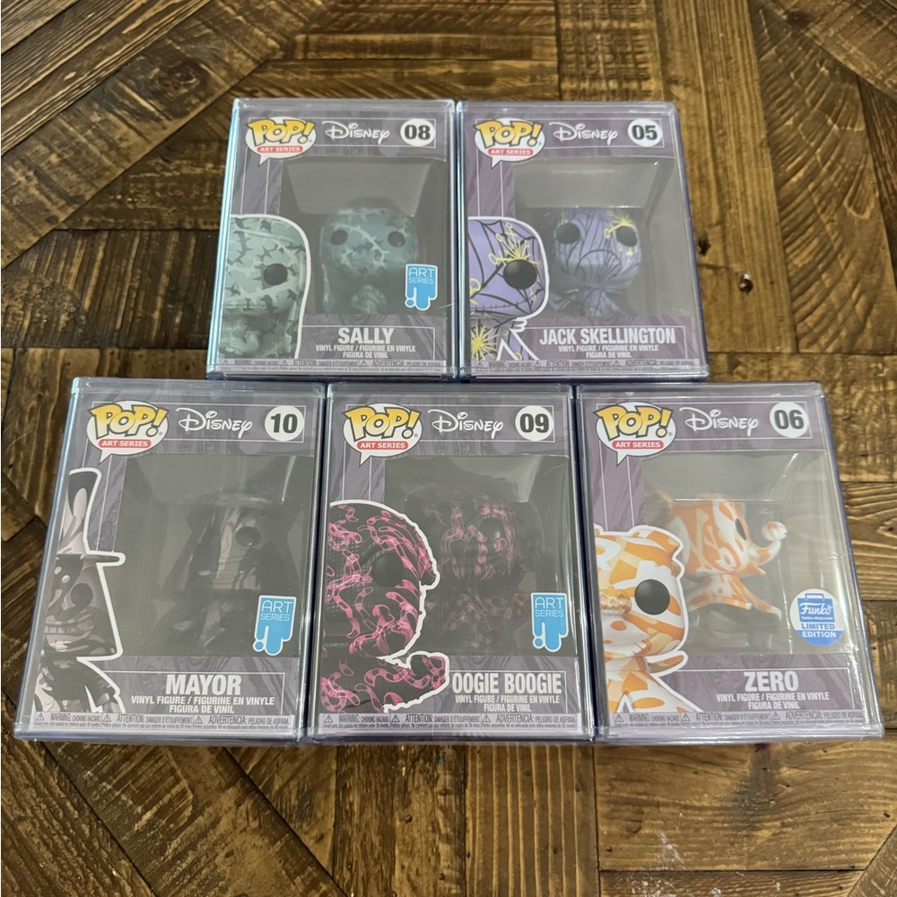 Funko Pop! Disney Art Series Set - Black, Blue, Purple, Orange